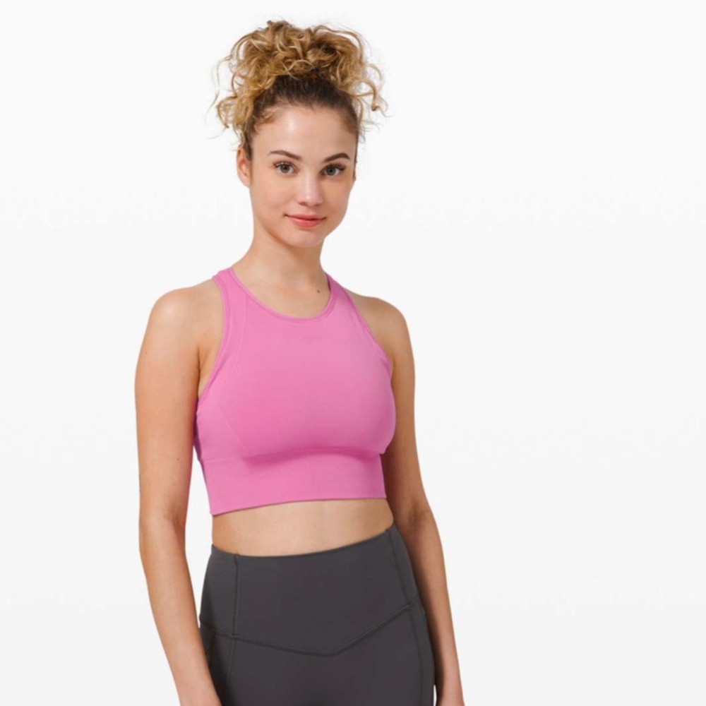 Lululemon Ebb to Train Bra in Magenta Glow